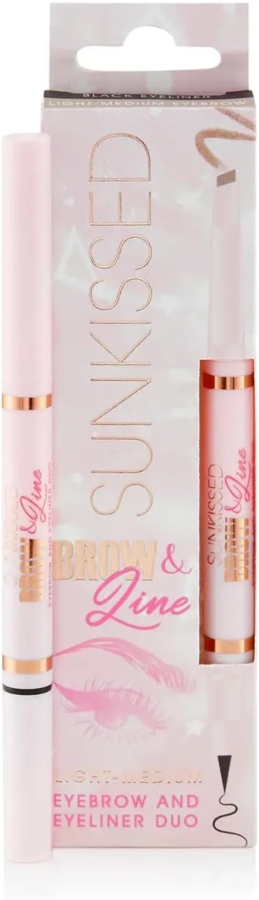 Sunkissed Brow & Line Eyebrow Pencil And Eyeliner Duo Light/Med