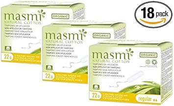 Masmi Organic Tampons Made From Certified Organic Cotton – Pack Of 3 (