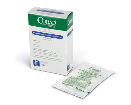 CURAD Sterile Non-Adherent Oil Emulsion Gauze Dressing, 3" x 16", Perfect for Wound Care, Pack of 36 : Health & Household