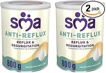 Sma Anti Reflux Baby Milk Powder Formula, From Birth, 800G (Pack Of 2)