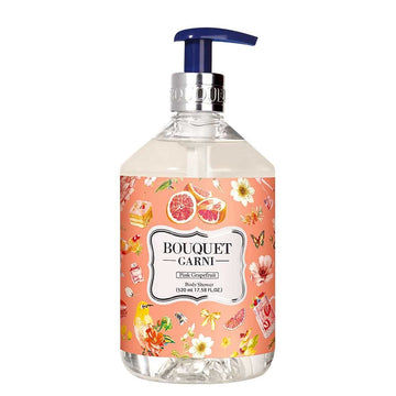 Bouquet Garni Body Shower Pink Grapefruit Fragrance - Gentle Cleaning, Skin Care, Long-Lasting Fragrance (Containing Grapefruit Extract) - 17.6 Oz