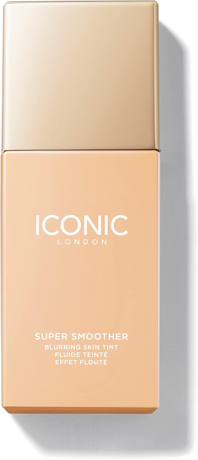 Iconic London Super Smoother Blurring Skin Tint | Light To Medium Coverage Matte Makeup Foundation| Enriched With Vegan Collagen And Peach Flower Extract - Neutral Fair