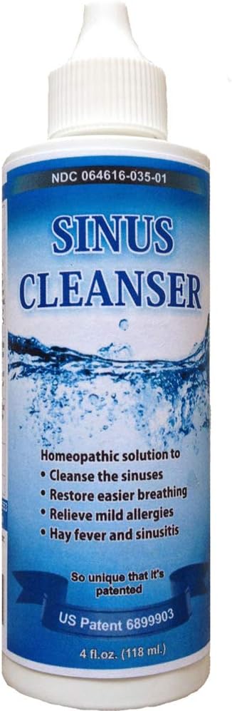 Natural Nasal Cleaner For Allergies, Congestion Relief, Stuffy Nose, Sinusitis, Colds, 4 Fl.Oz