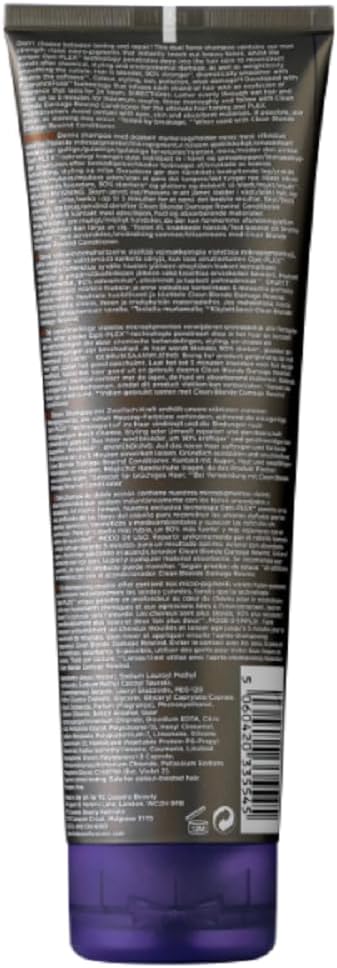 Fudge Professional Clean Blonde Damage Rewind Shampoo, Intense Purple Toning For Blonde Hair, Bond Repair Technology, Sulfate Free, 250 Ml