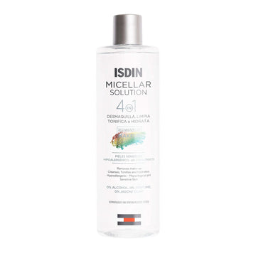 Isdin Micellar 4-In-1 Facial Cleansing Water Solution - Hydrating And Cleansing Toner And Makeup Remover For Sensitive Skin, 13.5 Fl Oz