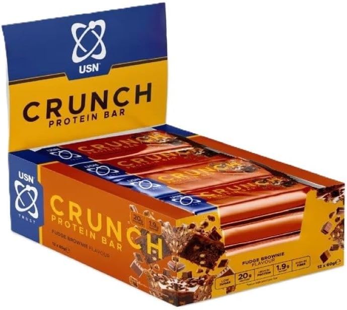 USN Trust Crunch Fudge Brownie Protein Bars: Indulgent and Filling High Protein Snacks - 20g Protein Per Bar (12 x 60g Bars) : Amazon.co.uk: Health & Personal Care