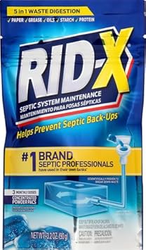 Rid-X Septic System Treatment, Septic Tank Treatment, 3-Monthly Supply Dual Action Septi-Pacs - 3.2 Oz