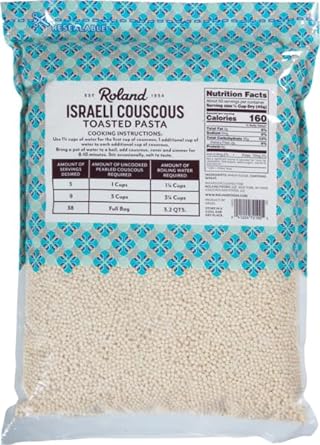 Roland Foods Toasted Israeli Couscous Pasta, Specialty Imported Food, 5-Pound Bag