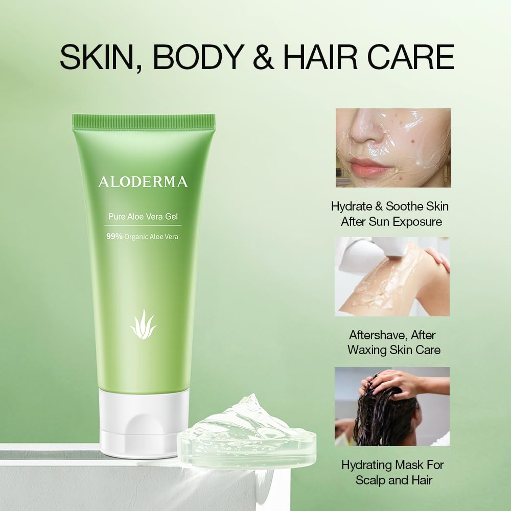 All Purpose Aloe Vera Gels Set - 2 Pieces - Hydrating 200g Aloe Vera Gel and 114g Aloe Vera Gel : Beauty & Personal Care