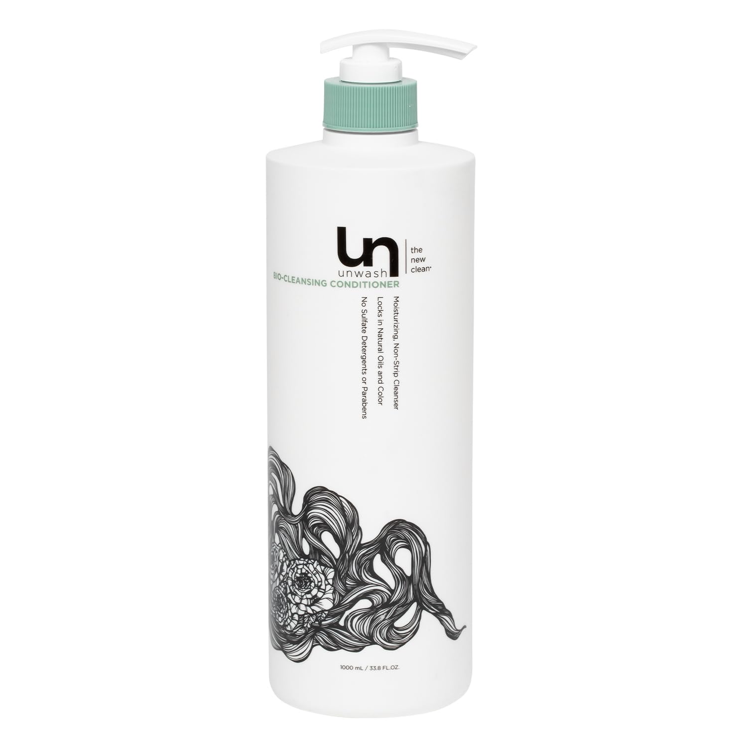 Unwash Bio-Cleansing Conditioner - Gentle, Hydrating Co-Wash Cleansing Conditioner, Sulfate & Paraben Free, For Curly, Coily & Dry Hair, 33.8 Fl Oz