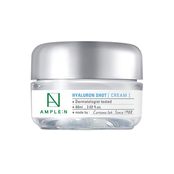 Coréana [Ample:N Hyaluron Shot Cream 2.02 Fl. Oz. (60Ml) - Xylitol Complex And Ceramide Contained Moisturizing & Rich Nourishing Cream, Smooth Skin Texture