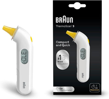 Braun Thermoscan 6 Ear Thermometer - Colour-Coded Digital Display - Exactemp Stability Indicator - Baby And Infant Friendly- #1 Brand Among Doctors-Packaging May Vary