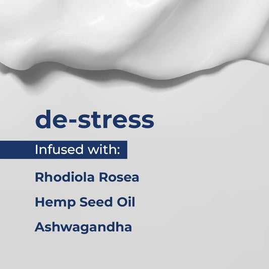 Kiss My Face De-Stress Body Butter - Lavender + Ylang Ylang - Nourishing Blend Of Rhodiola Rosea, Hemp Seed Oil, Ashwagandha And Marshmallow Root - Vegan & Cruelty-Free - 6 Oz Jar