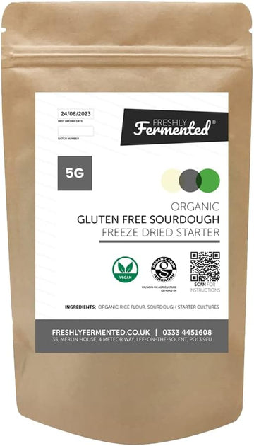 Freshly Fermented - Organic Certified Freeze Dried Sourdough Starter Culture, Gluten Free