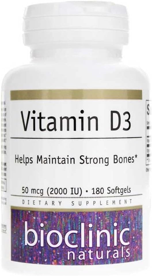 Bioclinic Naturals Vitamin D3 2,000 I.U. 180 Softgels