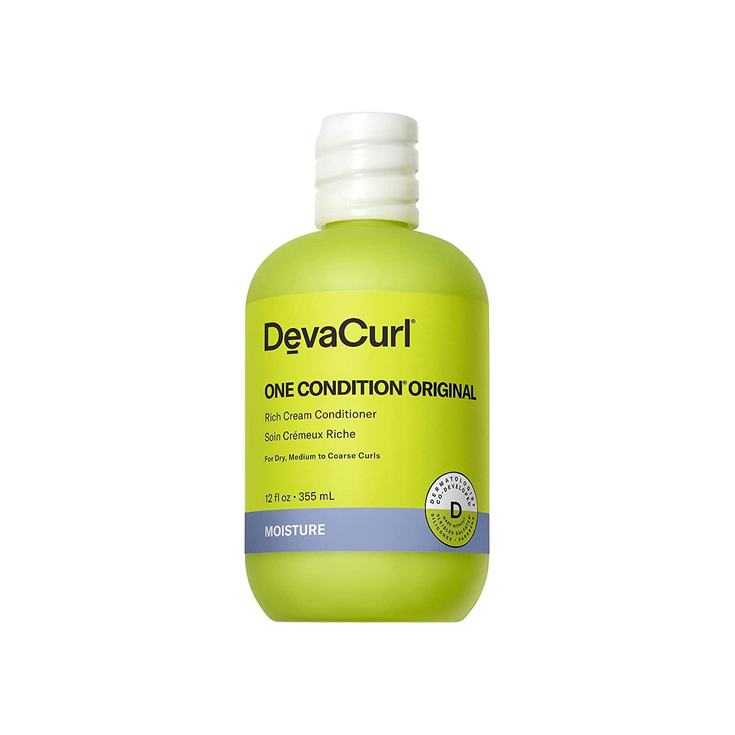 Devacurl One Condition Original Rich Cream Conditioner | Control And Reduces Frizz | Fights Tangles | Leaves Curls Nourished