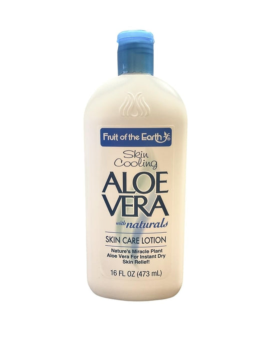 Fruit Of The Earth Aloe Vera Skin Care Lotion 16 Oz (3 Pack Total Of 48 Oz) Triple Action Formula Made In Usa