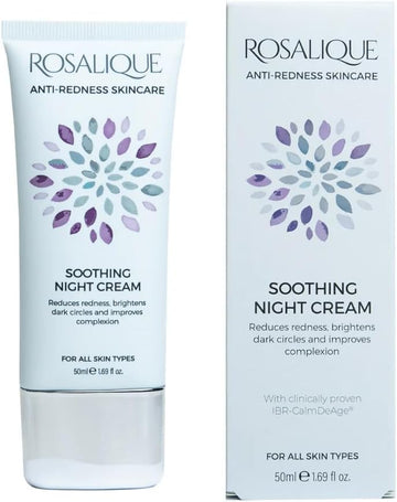 Rosalique Soothing Night Cream, 50Ml: Ultimate Calm For Sensitive Skin - Clinically Proven Ibr-Calmdeage®, A-Bisabolol, Provitamin B5 & Natural Moisturisers