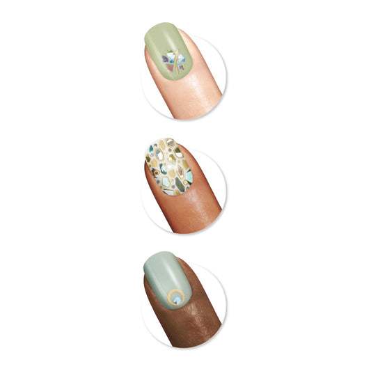 Sally Hansen Salon Effects, Sage In Stone?, Nail Strips, No Uv Light Needed, No Dry Time, Long-Lasting, Non-Damaging, No Chipping