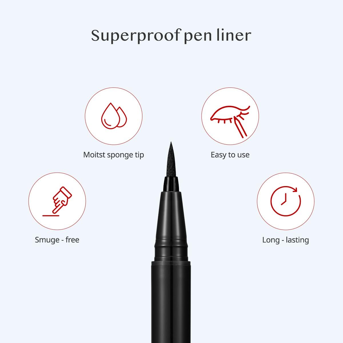 Clio Waterproof Pen Liquid Eye Liner, Precision Tip, Long Lasting, Smudge-Resistant, High-Intensity Color (002 Brown (New))