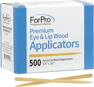 Forpro Professional Collection Premium Eye & Lip Wood Applicators, Non-Sterile, For Hair Removal Wax Application And Diy Projects, 3.5” L X .25” W, 500-Count