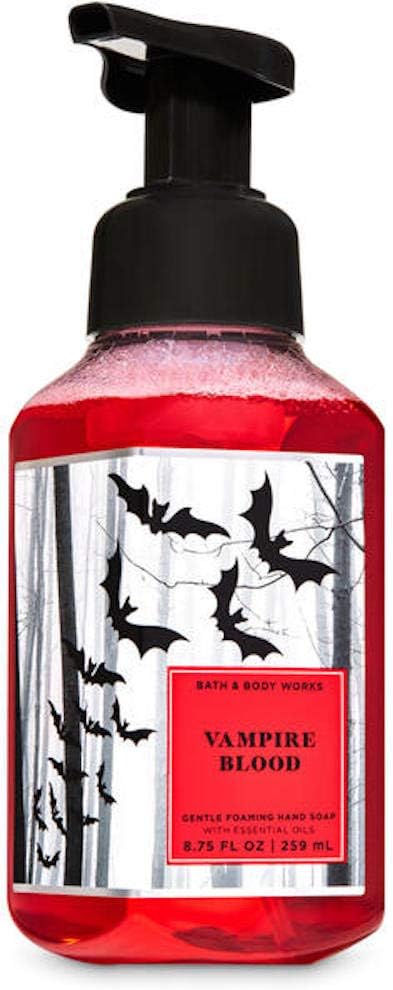 Bath And Body Works White Barn Vampire Blood Foaming Hand Soap 8.75 Ounces Red Berries Jasmine And Plum