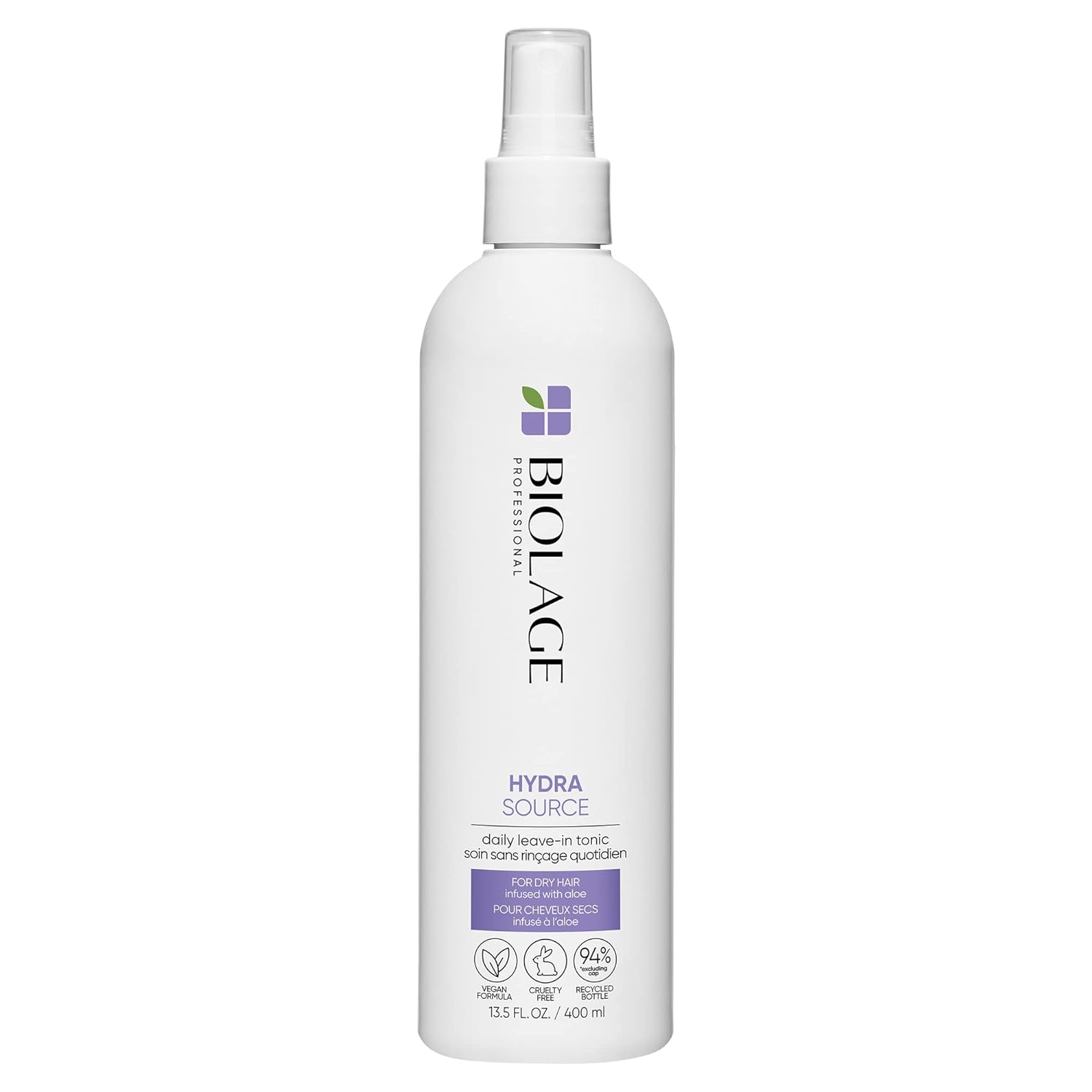 Biolage Hydra Source Daily Leave-In Tonic | Moisturizes, Renews Shine & Protects Hair From Environmental Damage | For Dry Hair | Vegan & Cruelty Free | 13.5 Fl Oz