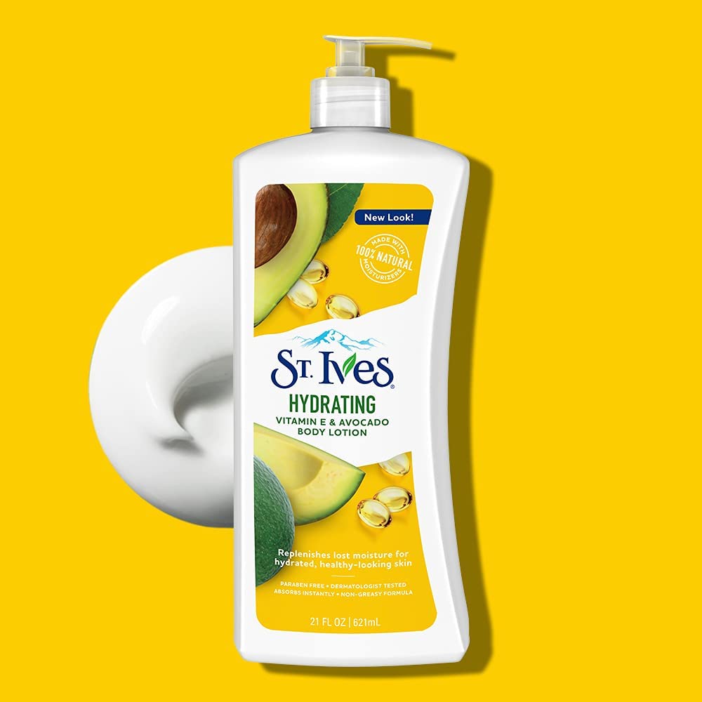 St. Ives Hydrating Body Lotion, Vitamin E And Avocado, 21 Oz : Beauty & Personal Care