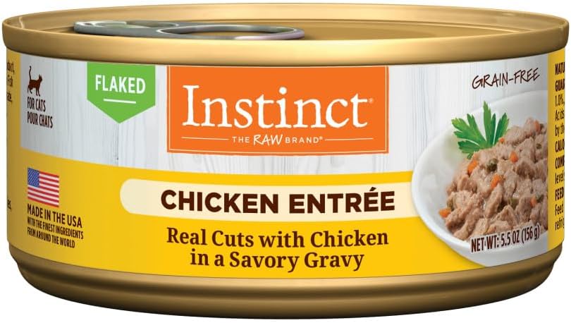 Instinct Flaked Chicken Entrée Wet Cat Food - 5.5 Ounces, 12 Pack