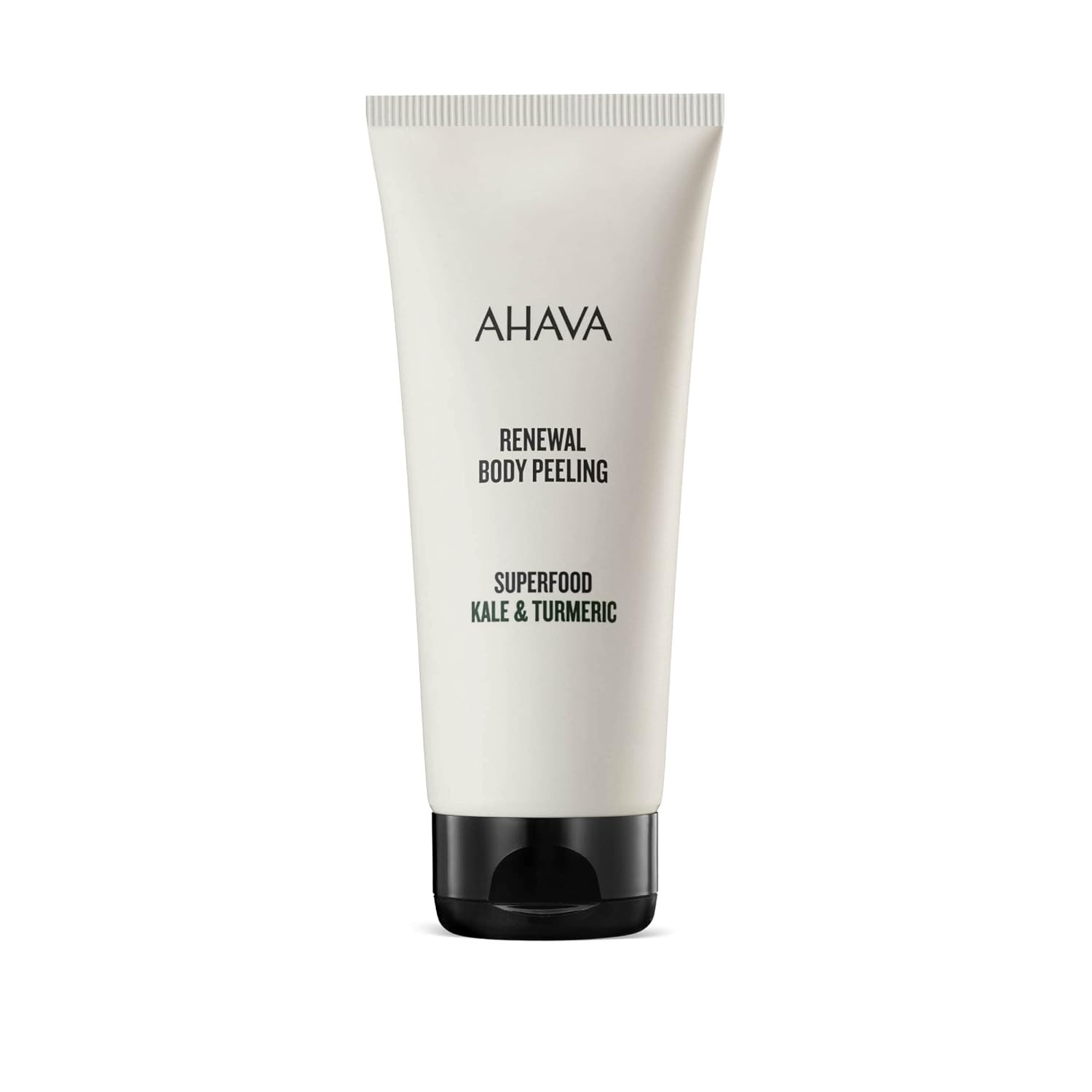 Ahava Superfood Kale & Turmeric Smoothing Anti-Aging Body Scrub - In-Shower Gel Peel To Detox & Renew The Skin, Reinforces The Skin’S Natural Barrier With Anti-Aging Kale,Turmeric & Osmoter, 6.8 Fl.Oz