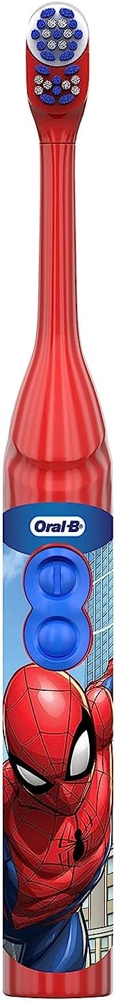 Oral-B Kid's Battery Toothbrush Featuring Marvel's Spiderman, Soft Bristles, for Kids 3+