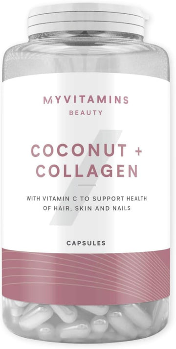 Myprotein Coconut Collagen Capsules – 60 Capsules – Hydrolysed Collagen With Coconut Oil & Vitamin C – Supports Skin, Hair & Nails – Helps Maintain Skin Health