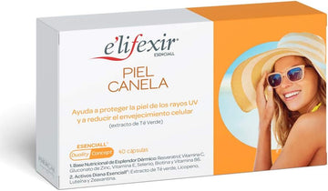 E'Lifexir Essential | Piel Canela | 40 Capsules A Tan Durable And Protect Eyes And Skin ( Unit 40)