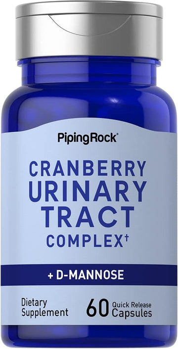 Piping Rock Urinary Tract Health for Women | 60 Capsules | Cranberry Complex with D-Mannose & Probiotic Blend | Advanced Formula | Non-GMO, Gluten Free Supplement