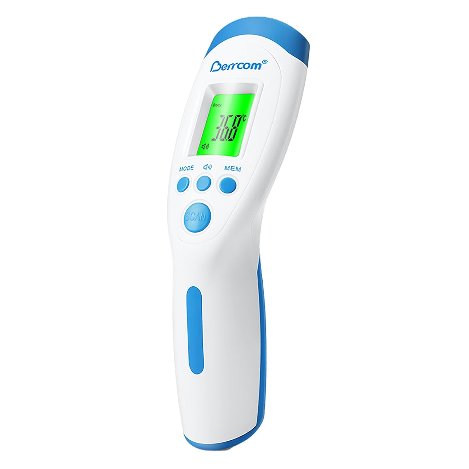 Berrcom Non Contact Infrared Thermometer Digital Forehead Thermometer with Fever Alert and LCD Display 3 in 1 Contactless Thermometer Ideal for Adults and Kids