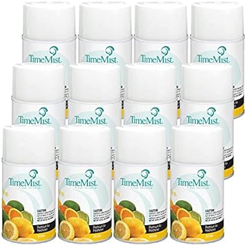TimeMist Premium Metered Air Freshener Refills - Citrus - 7.1 oz (Case of 12) - 1042781 - Lasts Up To 30 Days and Neutralizes Tough Odors : Health & Household