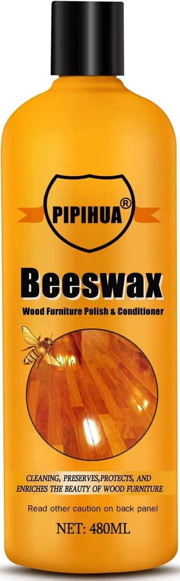PIPIHUA Beeswax Furniture Wood Polish & Conditioner-Wood Seasoning Beeswax Oil for Wood Cleaner and Polish Furniture, 16.23 Fl Oz
