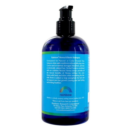 Rainbow Research Organic Herbal Henna Boitin Shampoo, 12 Fluid Ounce