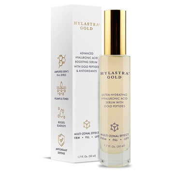 Purity Products Hylastra Gold - Hyaluronic Acid Serum with Gold Peptides and Vitamin A, E, & CoQ10-1.7 oz
