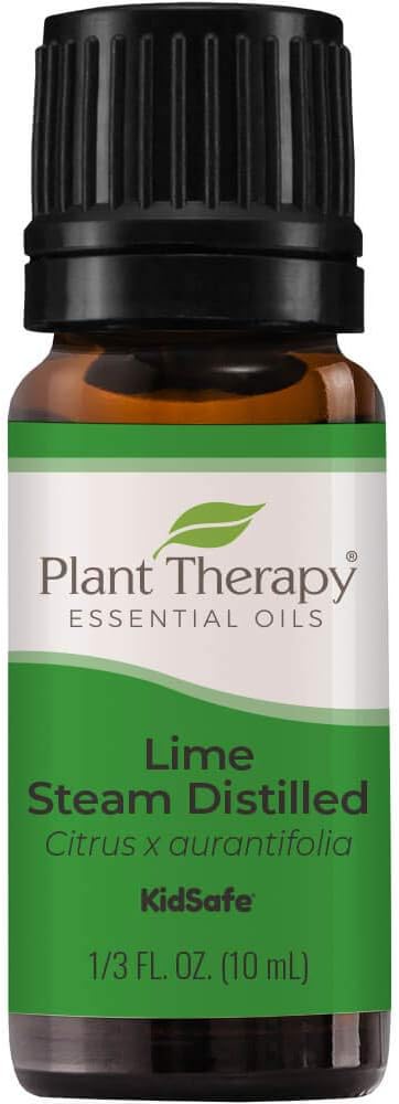 Plant Therapy Lime Steam Distilled Essential Oil 10 Ml (1/3 Oz) 100% Pure, Undiluted, Therapeutic Grade