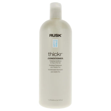 Rusk Designer Collection Thicker Thickening Conditioner For Fine Or Thin Hair, 13.5 Oz, Daily-Use Thickening Conditioner That Strengthens And Repairs, Gives Full-Bodied Appearance