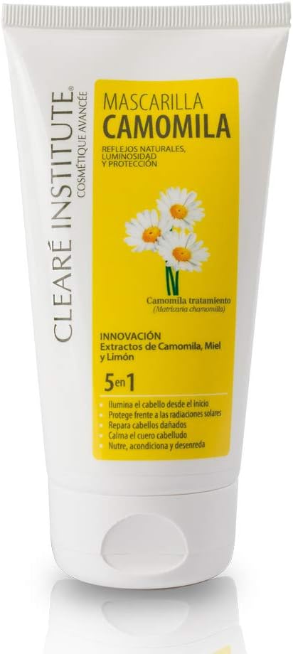 Cleare Institute Camomila mask | Nourishes, Conditions and detangles | Dorados Reflexes and Lightness | 95% Natural Ingredients | Calm Scalp ( 150 ml)