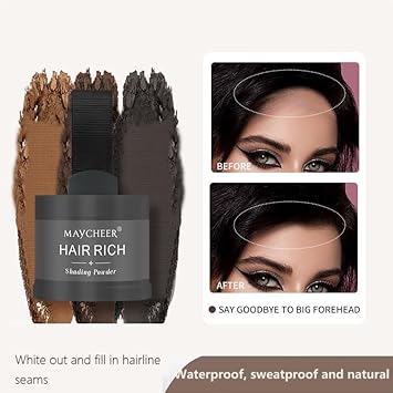 2-In-1 Hair Color Stick & Comb, Safe And Convenient Comb Hair Dye, Touch Up Stick, Waterproof And Sweatproof For Quick Touch,01# Black