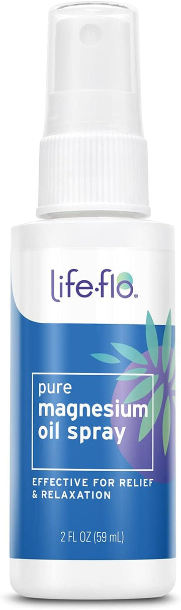 Life-flo Pure Magnesium Oil Spray w/Concentrated Magnesium Chloride from The Zechstein Seabed, Calming Relief and Relaxation, Soothes Muscles and Joints, 60-Day Guarantee, Not Tested on Animals, 2oz