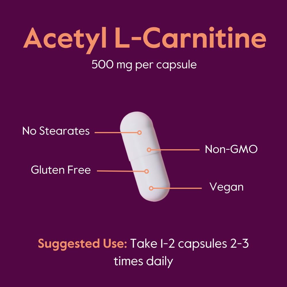 Bestvite Acetyl L-Carnitine 500Mg (480 Vegetarian Capsules) (240 X 2) - No Stearates - Vegan - Non Gmo - Gluten Free : Health & Household