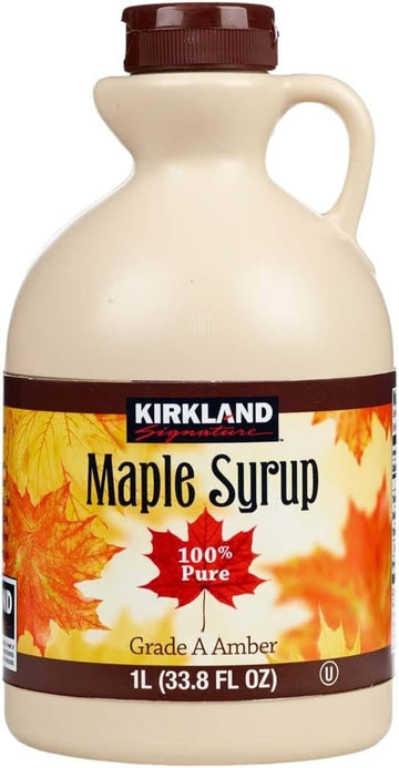 Kirkland Maple Syrup, 100% Pure And Natural, Grade A, Robust Taste 1L (Case Of 1)