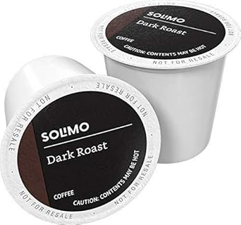 Amazon Brand - Solimo Coffee Pods, Dark Roast, Compatible With Keurig 2.0 K-Cup Brewers, 24 Count