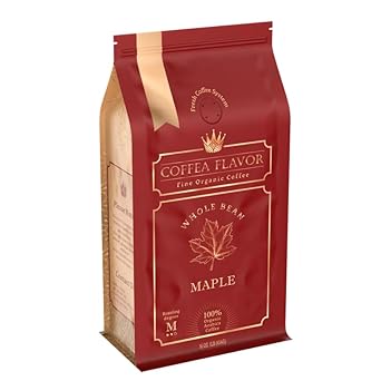 Maple Whole Bean Coffee Medium Roast 100% Arabica 16 Oz Bag Usda Organic Fair Trade Freshly Roasted Gourmet Flavored – By Coffea Flavor