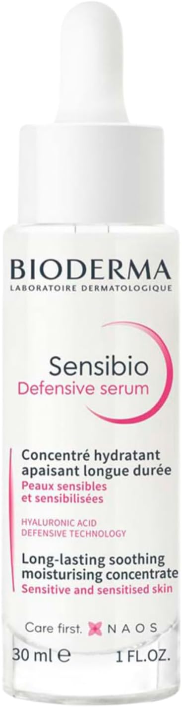 Bioderma Sensibio Defensive Serum For Sensitive Skin - Soothing & Hydrating Moisturiser, Strengthen Skin & Reduce Premature Ageing, 30Ml