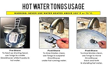 Hot Water Tongs - Keep Your Fingers Away From Hot Water When Soaking And Washing Your Omnishaver!